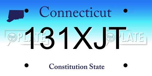 131XJT Connecticut License Plate