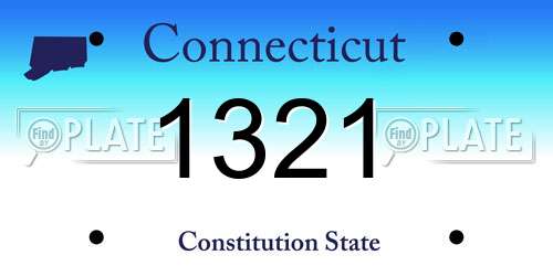 1321 Connecticut License Plate