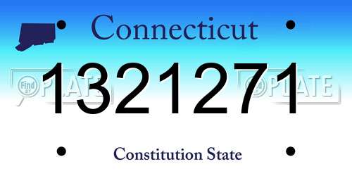 1321271 Connecticut License Plate