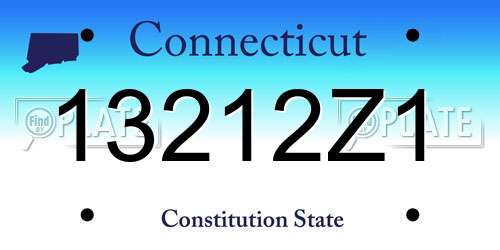 13212Z1 Connecticut License Plate