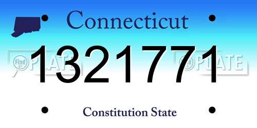 1321771 Connecticut License Plate
