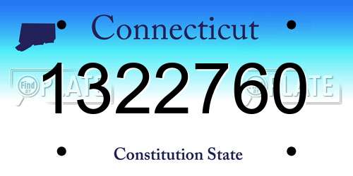 1322760 Connecticut License Plate