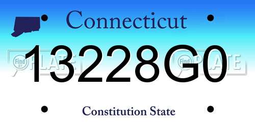 13228G0 Connecticut License Plate