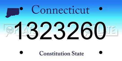 1323260 Connecticut License Plate
