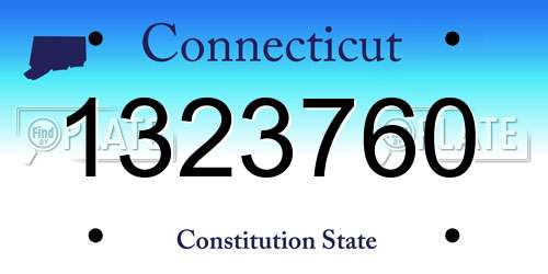 1323760 Connecticut License Plate