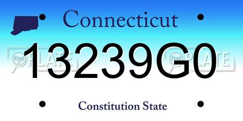 13239G0 Connecticut License Plate