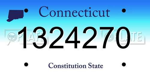 1324270 Connecticut License Plate