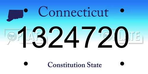 1324720 Connecticut License Plate