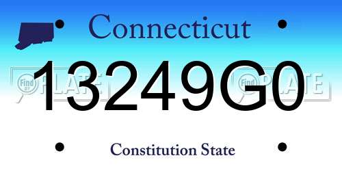 13249G0 Connecticut License Plate