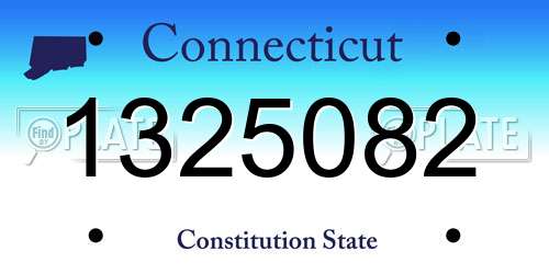 1325082 Connecticut License Plate