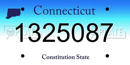 1325087 Connecticut License Plate