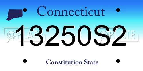 13250S2 Connecticut License Plate