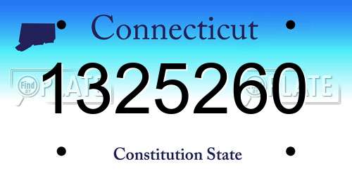 1325260 Connecticut License Plate