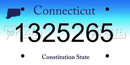 1325265 Connecticut License Plate