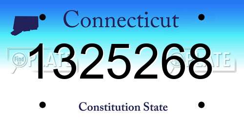 1325268 Connecticut License Plate