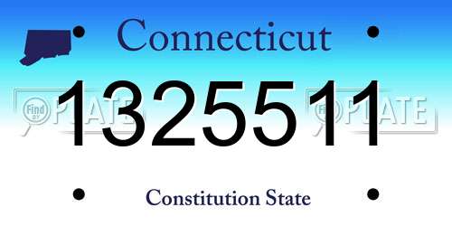 1325511 Connecticut License Plate