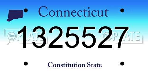 1325527 Connecticut License Plate
