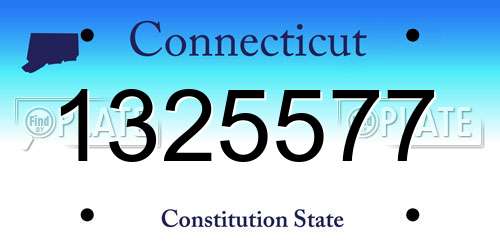 1325577 Connecticut License Plate