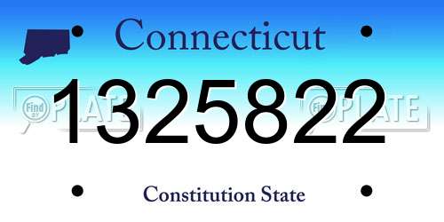1325822 Connecticut License Plate