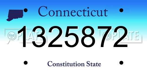 1325872 Connecticut License Plate