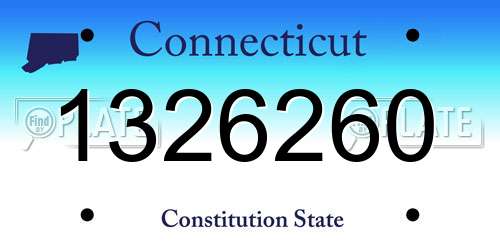1326260 Connecticut License Plate