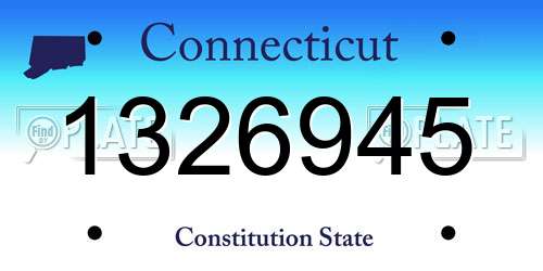 1326945 Connecticut License Plate