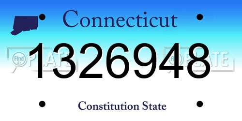 1326948 Connecticut License Plate