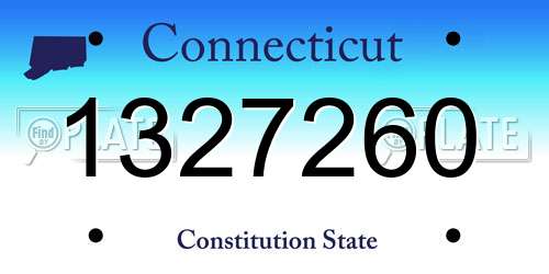 1327260 Connecticut License Plate
