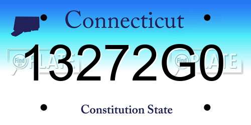 13272G0 Connecticut License Plate