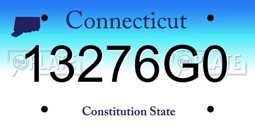 13276G0 Connecticut License Plate