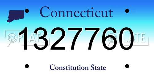 1327760 Connecticut License Plate