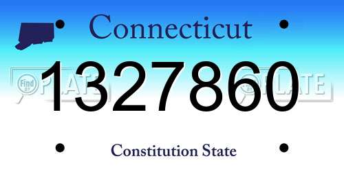 1327860 Connecticut License Plate