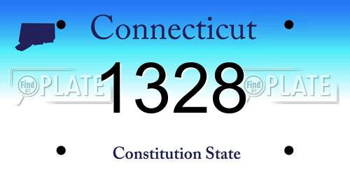 1328 Connecticut License Plate