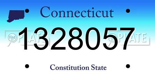 1328057 Connecticut License Plate