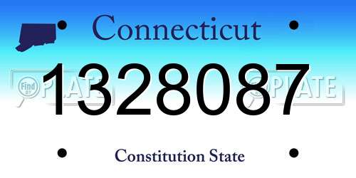 1328087 Connecticut License Plate