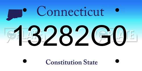 13282G0 Connecticut License Plate