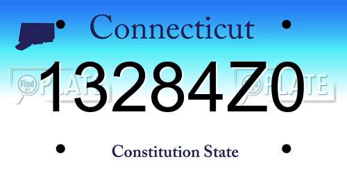 13284Z0 Connecticut License Plate
