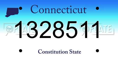 1328511 Connecticut License Plate