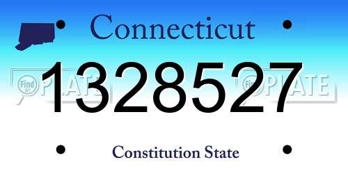 1328527 Connecticut License Plate