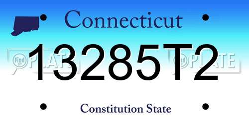 13285T2 Connecticut License Plate