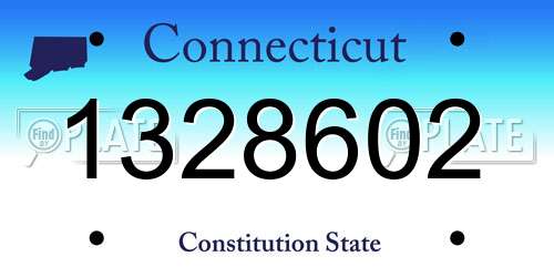 1328602 Connecticut License Plate