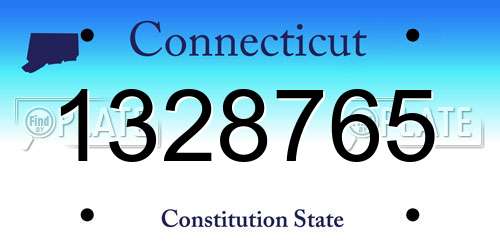 1328765 Connecticut License Plate
