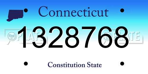 1328768 Connecticut License Plate