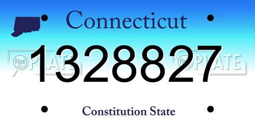 1328827 Connecticut License Plate