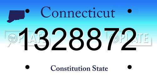 1328872 Connecticut License Plate