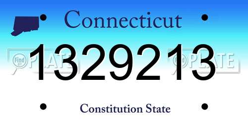 1329213 Connecticut License Plate