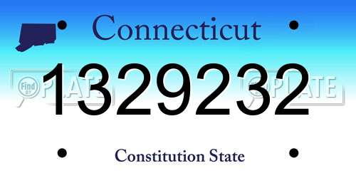 1329232 Connecticut License Plate