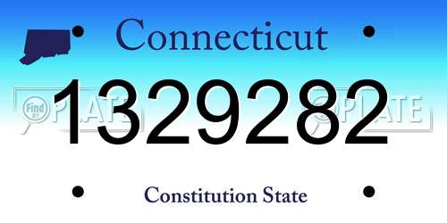 1329282 Connecticut License Plate