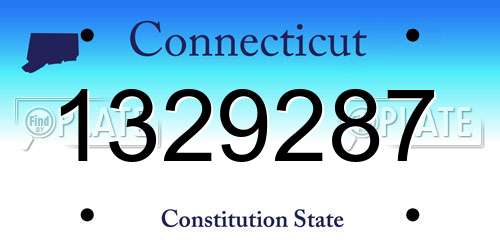 1329287 Connecticut License Plate