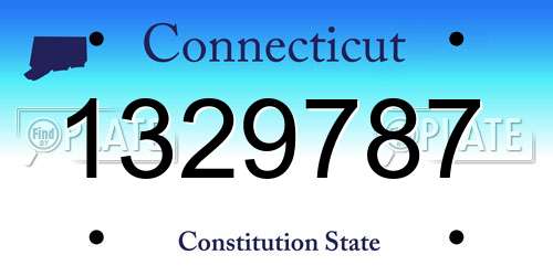 1329787 Connecticut License Plate